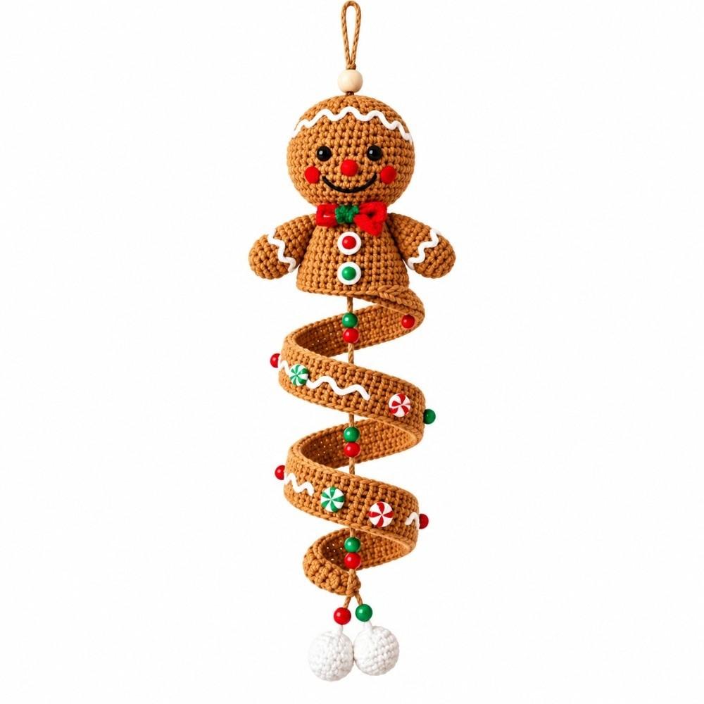 Ghost/Gingerbread Man/Penguin Crochet Spiral Oranment DIY Kit Xmas Tree Ornament