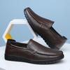 Летняя полая дышащая прохладная кожаная обувь мужская кожаная мягкая подошва обувь с отверстиями для среднего и пожилого возраста обувь для папы