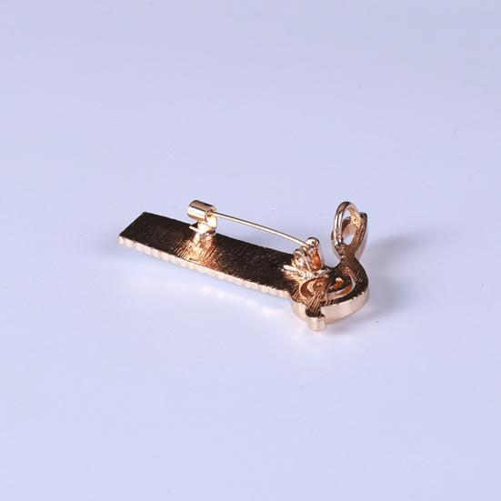 Creative Piano Musical Notes Shape Brooch Exquisite Elegant Literary Musical Instrument Badge Wedding Party Jewelry Gift