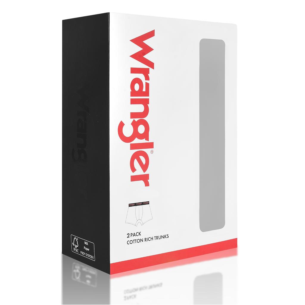 Wrangler Zestaw Bokserki Męskie 22055 Czarny Bawełna 4 Pak