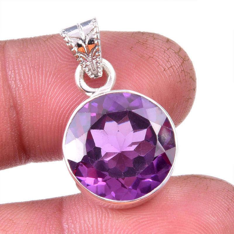 Natural Alexandrite Gemstone 925 Solid Sterling Silver Gift Pendant 1.25" q0I02