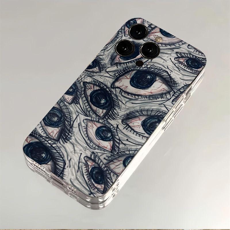 Terrify Eyes Phone Case for iPhone 17 Air 16 15 14 13 12 11 Pro Max Plus Mini Xs X 8 7 Soft Transparent Cover Fundas Accessory
