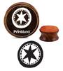 Printtoo Diary Card Round Wooden Rubber Stamp Star Pattern Скрап-бронирование Блок-2