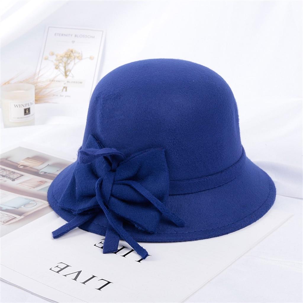 Female Autumn Winter Fashion Casual Hat Dome British Top Hat