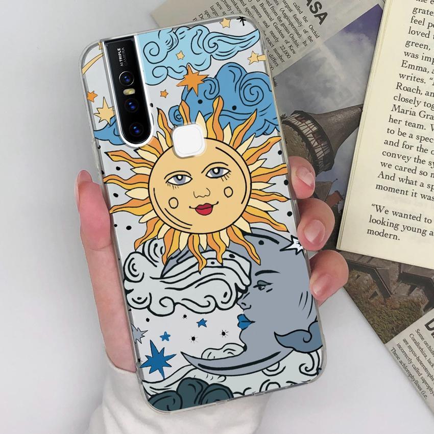 Для Vivo S15 U20 V15 V19 V20 V21 V27 Роскошный прозрачный противоударный чехол для телефона Красивый мелкий цветочный узор Мягкий силиконовый защитный чехол Для корпуса Vivo