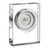 Glassworks Monolith Clear Clock, 18cm Tall, World Clock GW1000-11064
