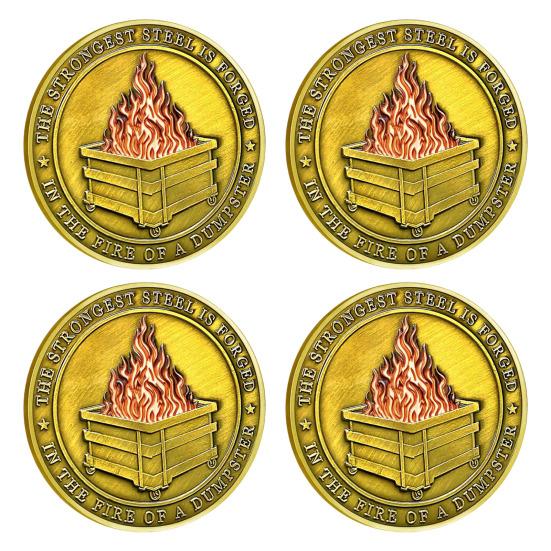 Dumpster Challenge Coin Dumpster Настольные аксессуары Двусторонний веселый медальон для сотрудников Подарки в знак признательности Офисный декор