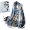 Warm Winter Scarf Women Cotton Shawl Wrap Bandana Fashon British Style Plain Pashmina Headband Hijab Foulard Tassel Scarves