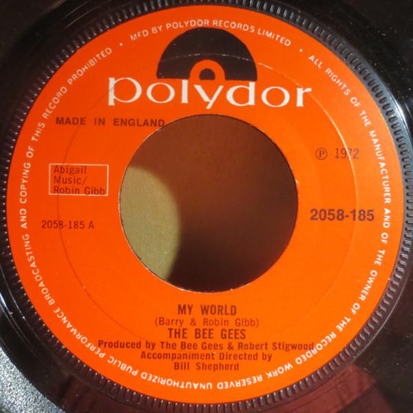 7-дюймовая пластинка BEE GEES My World 2058185 Polydor 1972 UK Поп Б/у