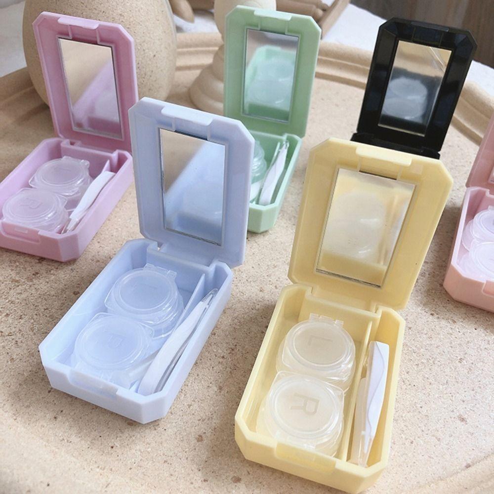 Mini Contact Lenses Box Portable Storage Box Cute Contact Lens Case Travel Use