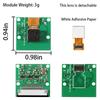 Для модуля камеры Raspberry Pi, 5MP 1080p с датчиком OV5647 Модуль видеокамеры для Raspberry Pi 2, Pi 3 3B+, Pi 4, Pi Zero W