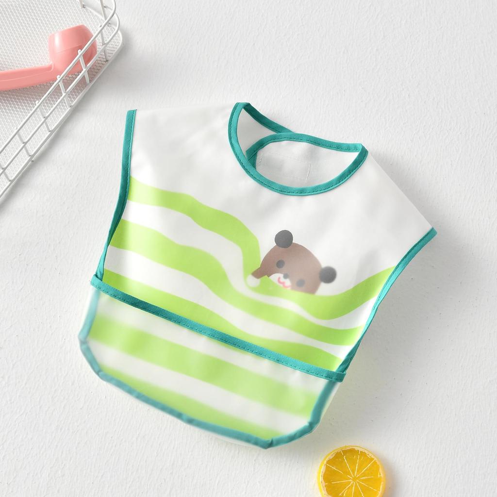 Водонепроницаемый детский слюнявчик с карманом - Дизайн, не требующий стирки