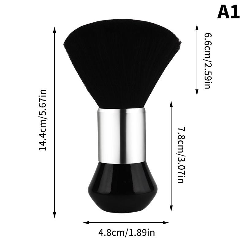 1 шт., мягкая шея, щетка для лица, парикмахерская, черная щетка для бороды, щетка для чистки волос, расческа для салона, парикмахерские инструменты для укладки макияжа