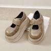 Johnature Туфли из натуральной кожи на толстой подошве 7 см, винтажные универсальные женские туфли на плоской платформе