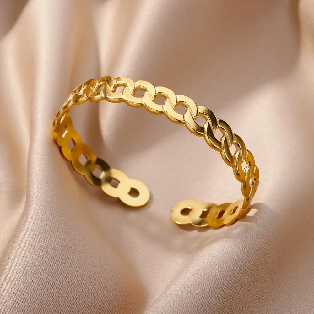 Jesus Bangles Bracelet for Women Stainless Steel Gold Color Luxury Bracelets 2024 Free Shipping Jewelry Pulseras Mujer Bijoux