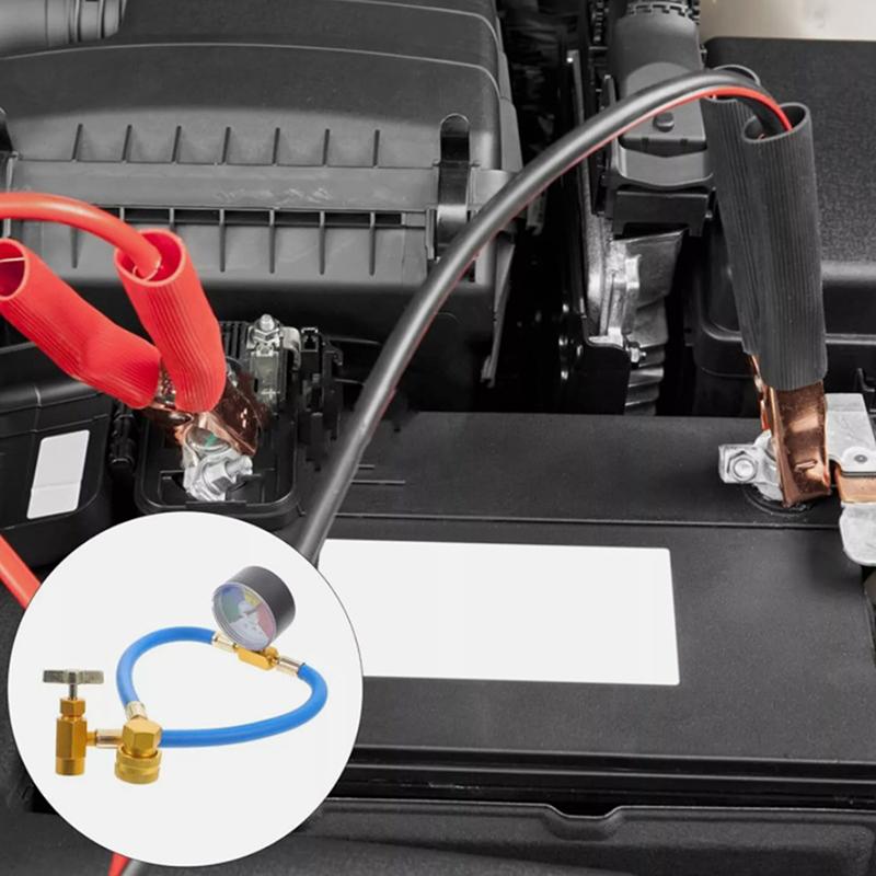 Автомобильный 15,7" шланг для заправки хладагентом R134A A/C с манометрами, резиновый заправочный шланг для кондиционера автомобиля