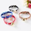 Zinc Zinc Alloy Dog Neck Ring Adjustable Dog Bone Collar Dog Gold Bell Chain Cat Paw Print Bell Collar  Party