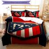 3pcs Atlético Madrid logo pattern bedding set duvet cover set includes duvet cover &pillowcases,perfect all season bedroom decoration&gift