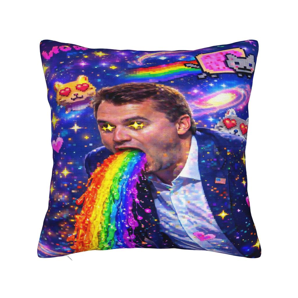 Charlie Kirk Miner Pillow Case  Comfy Pillow Cover For Sofa Car Home Decor Funny Cushion Cover