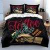 Tattoo machine and text. Bedding sets Duvet cover sets Duvet covers Pillowcases(1*Duvet Cover 2*Pillowcases without duvet insert)