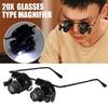 New Lights 20X Magnifier Jeweler Inspect Tool Watch Repair Double Eye Glasses