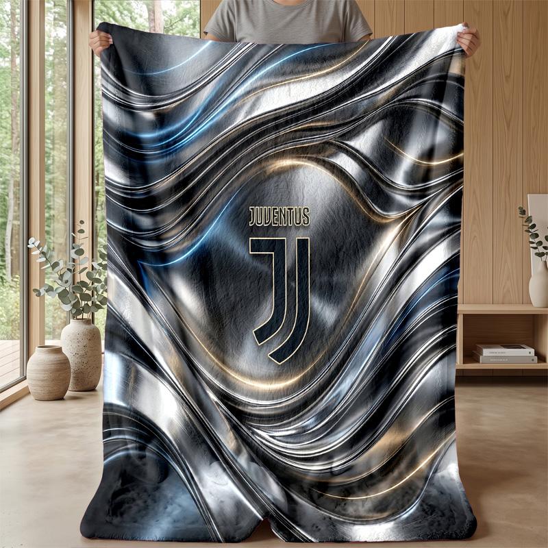 Juventus FC Theme blanket Soft Flannel Blanket Plush Throw Blanket Cozy Sofa Bed Blanket for Home Decor