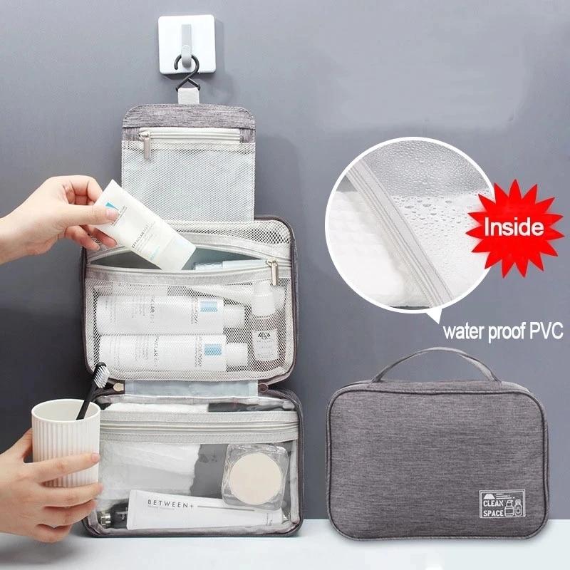 Многофункциональная дорожная косметичка для женщин, складная сумка для туалетных принадлежностей, с отделением для сухой и влажной косметики, сумка для хранения косметики для стирки и хранения для девочек