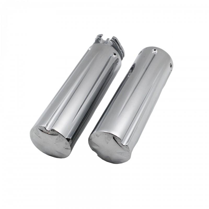 Universal Motorcycle Brake Lever Handle Grip Cover Harley Yamaha Honda Flat Bar With Chrome Finish