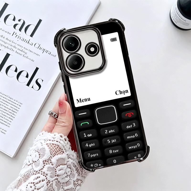 Забавный ретро-телефон Чехол-телефон с покрытием для Xiaomi Redmi Note 14 15 Pro Plus 13 12 11 11S 11T 10 9S 9 5G Противоударная крышка с подушкой безопасности