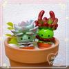 Gashapon Capsule Toys Succulents Evil Spirit Doll Green Potted Plant Action FIgures Model Toy Ornaments