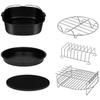 Air Fryer Accessories 9 Inches (diameter 22CM) Compatible with Philips Airfryer Xxl HD9630, HD9650 6-piece Set