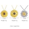 New Sunflower Jewelry Pendant Necklace Sunflower Necklace Love Language I Love You Projection Necklace