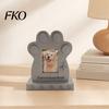 3D Butterfly Pattern Ornament Tombstone Dog Memorial Stone, with Built-in Photo Card Slot, And Pet Memory Display Frame Paw Design,