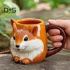 Кофейная чашка в виде белки, 3D-кружка для чая в виде милой лисы, креативная чашка с изображением животных, креативный подарок на день рождения для друзей и детей
