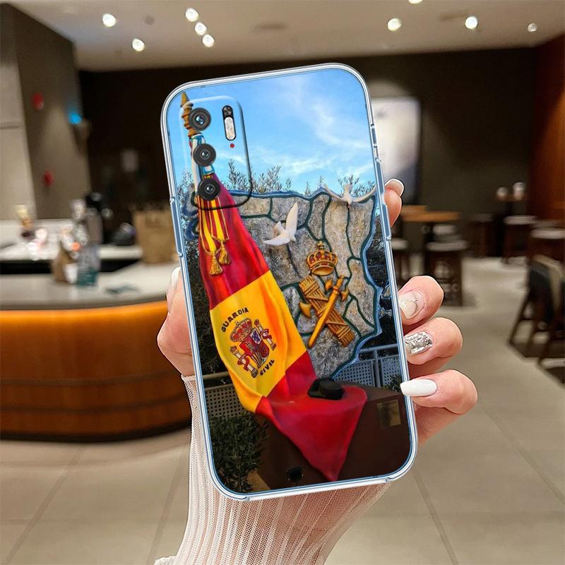 RE54 Spain Flag Transparent Phone Case for Motorola Moto G40 G04 G05 One Ace Action  Fusion + Plus Hyper Macro Vision Zoom