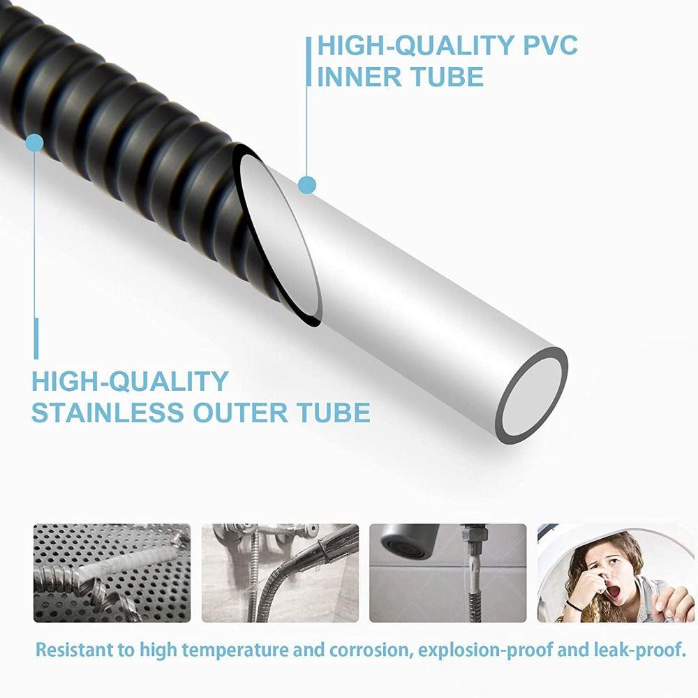 Accessories Bidet Pipe Universal Handheld Shower Hose Stainless Steel Explosion-proof Shower Tube