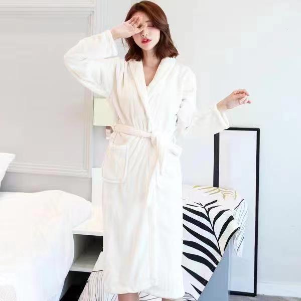Women Pajamas Home Clothes Pajamas Bathrobes Couple Bathrobes Unisex Extended Bathrobes Modern Home Pajamas