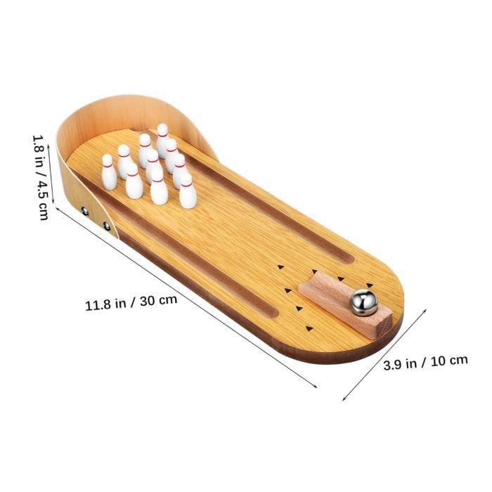 Jeux de table - Mini Bowling - Bois massif - Pour enfants - Intérieur