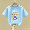 Sailor Moon Children T Shirt Girl Boy Summer Clothes Baby Polyester Tee Shirts Print Short Sleeve Kids Tops Toddler Anime Tees Gift