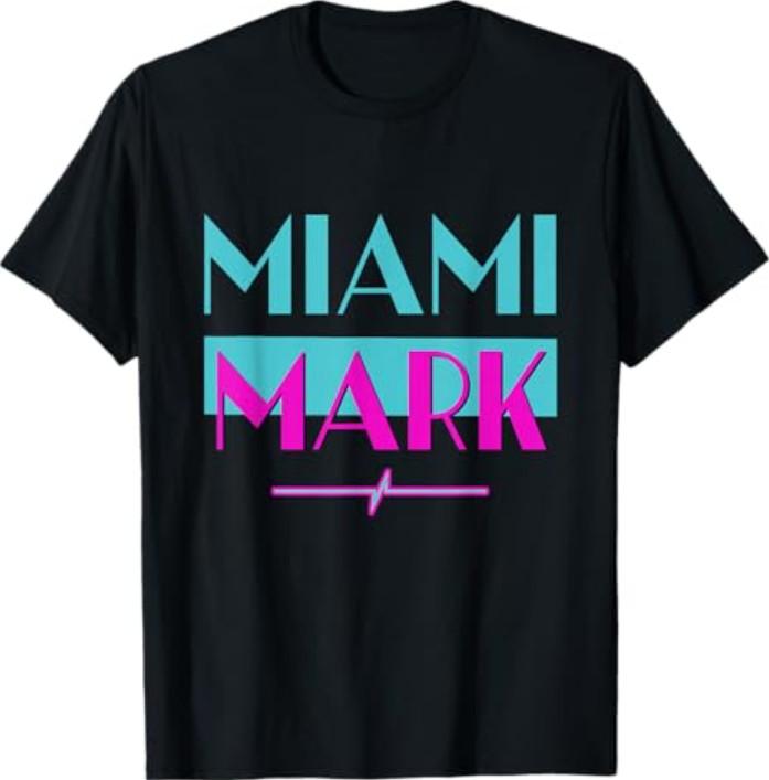 Miami Mark DJ Entertainment 80s Nostalgia Fun Novelty T-Shirt