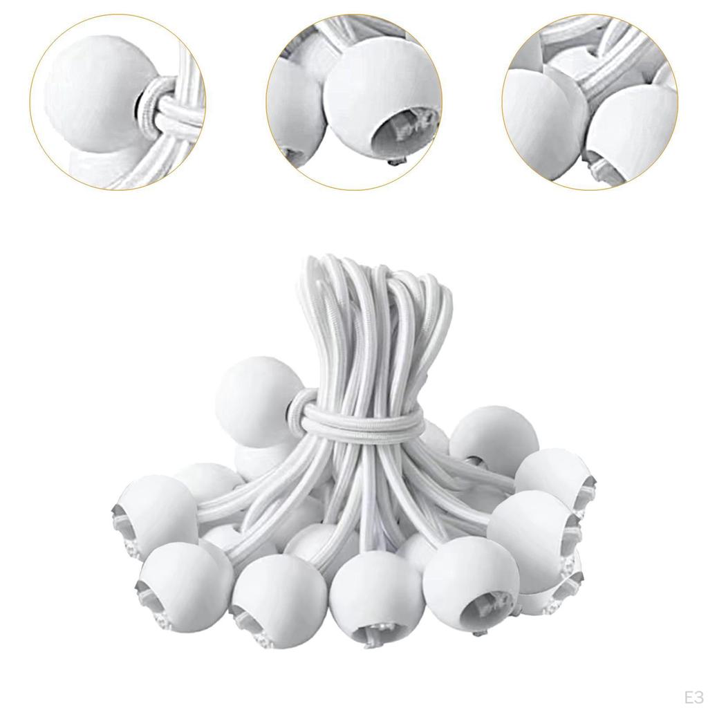 20 штук шнуров для мячей, сменные шарики, навес, брезент, стяжка, прочная, для проводов