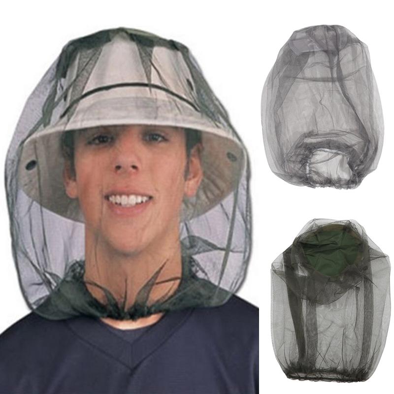 Сетка от комаров на голову, шляпа-капюшон от мошек, гнуса, насекомых, защита, маска для лица для ночной рыбалки