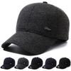 Outdoor Middle-Aged and Elderly Cap Men's Winter Warm Baseball Cap Dad Cotton Cap Ear Protection Peak Cap