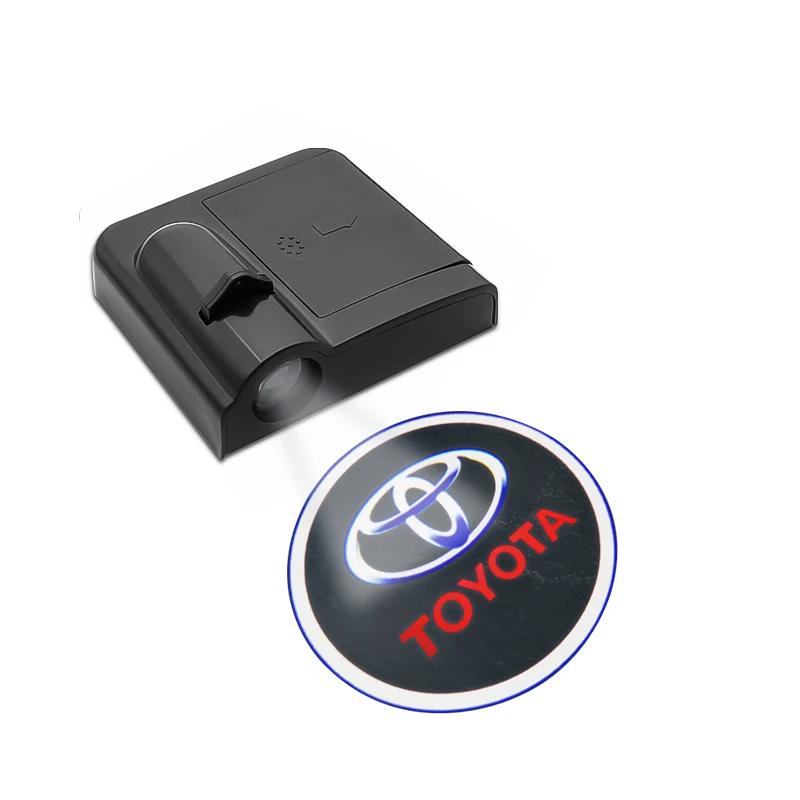 LED Car Logo Door Welcome Light Laser Projector Logo Ghost Shadow Light For Toyota Camry Prius Yaris Hilux Avensis Auris Corolla