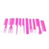 10Pcs Hair Comb Ergonomic Handle Premium ABS Stable Durable Wide Application Styling Comb for Home