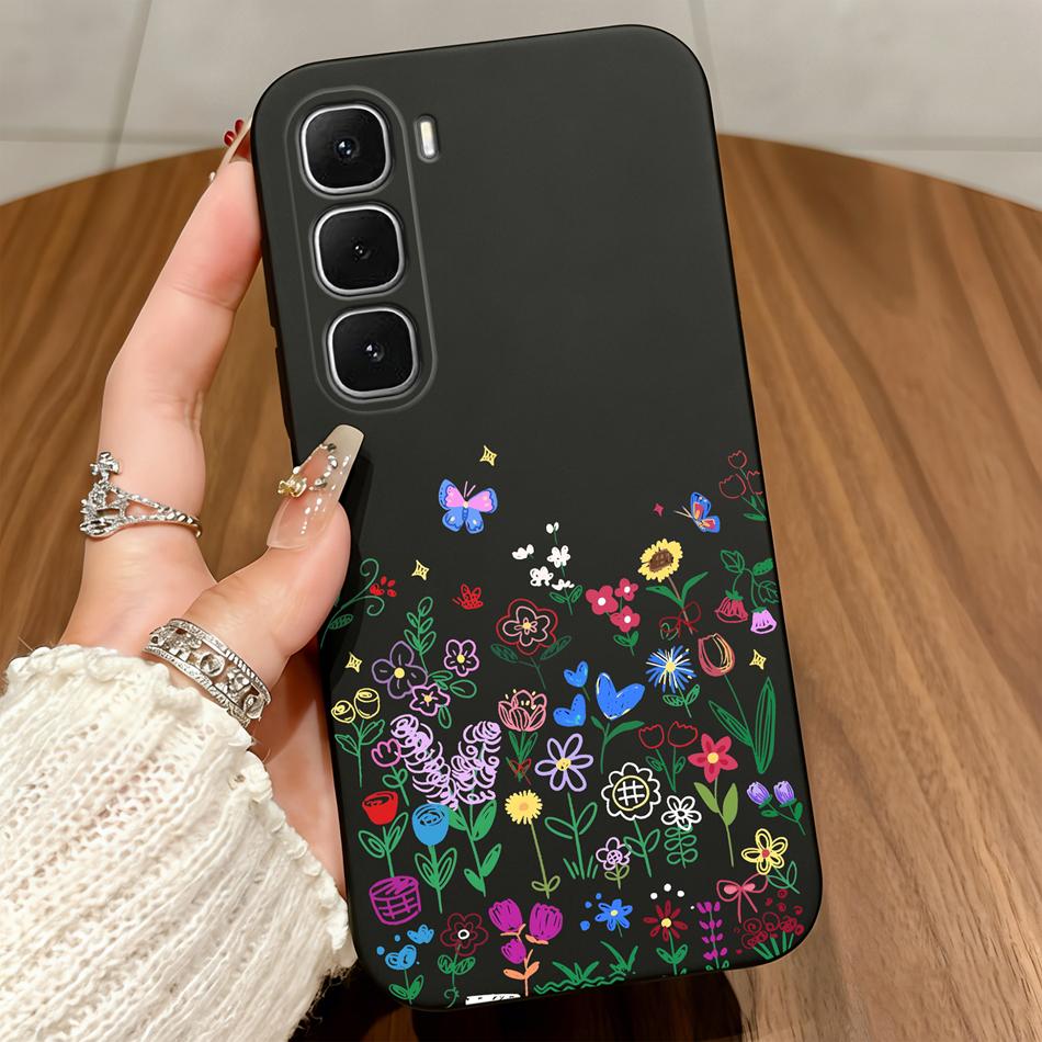 Для infinix Hot 60 50 Pro Plus 60i 50i 40i 30i 20i 20S Hot 20 30 Play 4G 5G Чехол для телефона Лилия Цветочный Матовый Ударопрочный Мягкий Funda