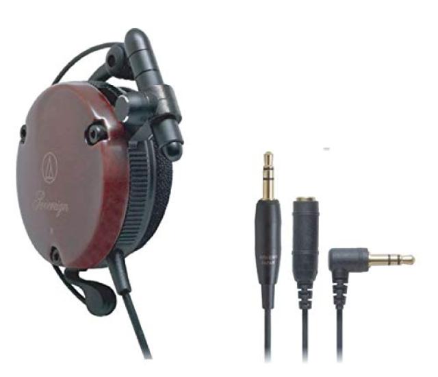 Audio-Technica ATH-EW9 Коричневые накладные наушники с заушинами и деревянным корпусом, Компактные