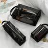 Black Makeup Bags Mesh Transparent Cosmetic Bag Organizer for Cosmetics Storage Pencil Cases