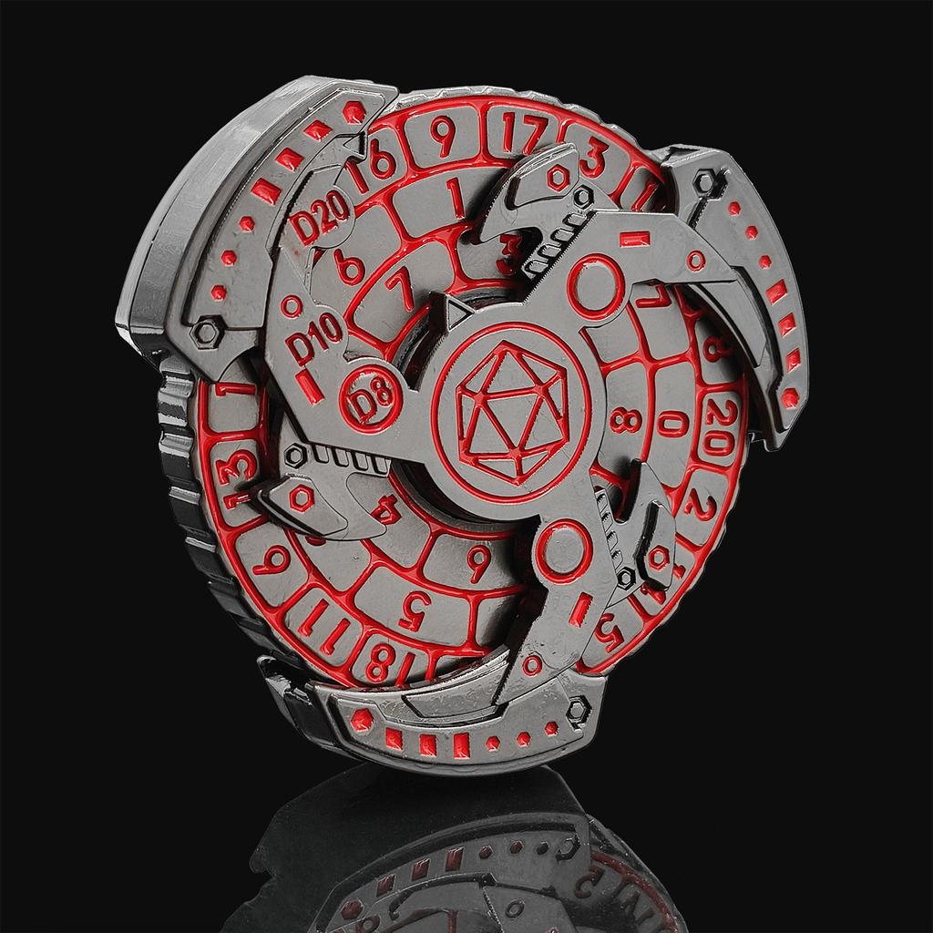 Металлические игральные кости COC Running Dice 7-в-1 Fingertip Gyro Turntable Polyhedron Metal Dice DND Dungeons & Dragons