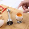 Stainless Steel Soft And Hard Boiled Egg Separator Creative Egg Opener With Egg Shell Opener Egg Meter Spoon Cup Kitchen Tool